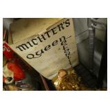 Shelf of Decanters Misc. - Some Empty - some broke