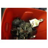 Tote of Metal knick knacks