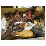 Box of Elephant Figurines