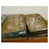 4 Flats Clear Glassware