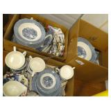 Vintage Blue and White Currier and Ives Royal chin