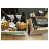 2 boxes Mics. Decanters - Some Chipped