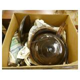 Brown Corningware Pots and Pans