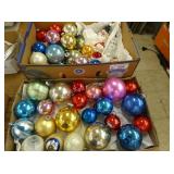 2 Boxes Vintage Christmas Ornaments