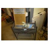 Wicker Flower Box with Wash Board and Contents