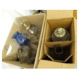2 Boxes Vintage Oil Lamps & Parts