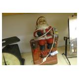 Ceramic Light Up Santa Sitting On Fireplace