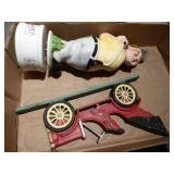 Golfer music box & cast iron decor