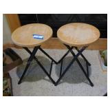 2 small folding stools