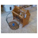 Magazine rack & wire basket