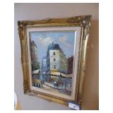 Signed oil flower stand