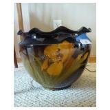 Paris pot - iris - ruffled edge - stamped