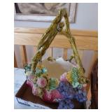 Vintage fruit basket pottery