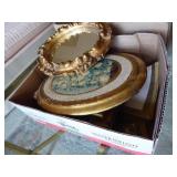 Small mirrors - napkins & frog match boxes