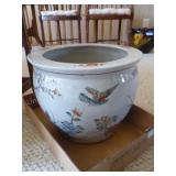 Oriental style pot koi fish interior