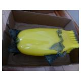 Yellow art glass vase