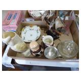 Belleek owl monk cream sugar & other