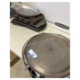 3 Aluminum Vintage  Cake Carriers and Vintage Bak