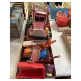 Lot of Toy Trucks, Cars and Trailers
