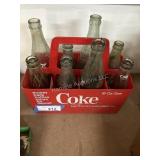 Glass Coke Bottles in Carrier