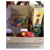 Box of Toys- Magnet Letters, Duplo Legos and othe