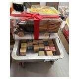 Playskool Wooden Wagon with Wooden Blocks and Woo