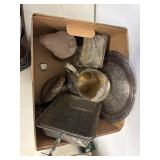 Antique Water Pitcher, Round Decorative Tray, Ant