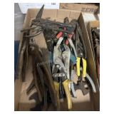 Flat of Pliers, Vise Grips and Misc. Tools