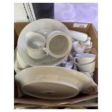Box of Noleans Plates, Bowls, Cups and Other