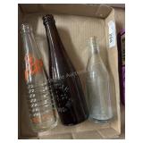 3 Vintage Glass Bottles- NRG, Whistle and Effinge