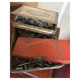Lot of sockets, 1/4 in drive sockets and ratchets