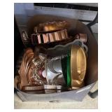 Lot of Copper Cake Molds and Other
