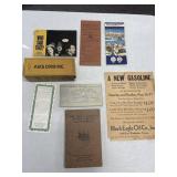 Absorbine Bottle, Cereal Cards, Map and Other