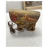 Davy Crockett Wood Wagon Lamp