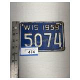 1958 WI Motorcycle Plate