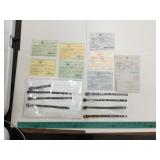 Vintage Fishing Licenses and Deer Tags