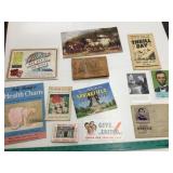 Flat of Vintage Cards, Programs and Other