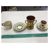 4 Vintage Pottery Motto Ware