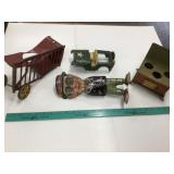 Vintage Tin Funny Face Wind-Up Toy, Antique Tin C