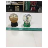 2 Snow Globes- 1 Frosty the Snowman and 1 Souveni