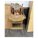Vintage Wooden High Chair