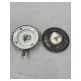 Antique Porcelain Plate Dish and Metal Baby Food