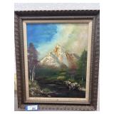 Oil Painting Signed Bennett 21in x 25in