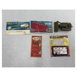 2 Crest Whistles, Pencil, Bulldozer and Puzzle