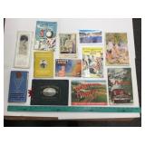 Flat of Vintage Books, Post Cards and Other