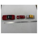 3 Tin Friction Cars