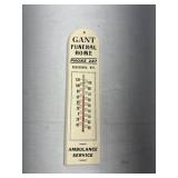 Vintage Gant Funeral Home Wood Thermometer