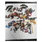 Flat of Plastic Figure Toys and Other