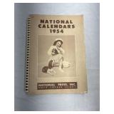 Vintage 1954 National Calendar