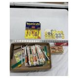 Vintage Basket Bounce Game, Stickers, Pencils and